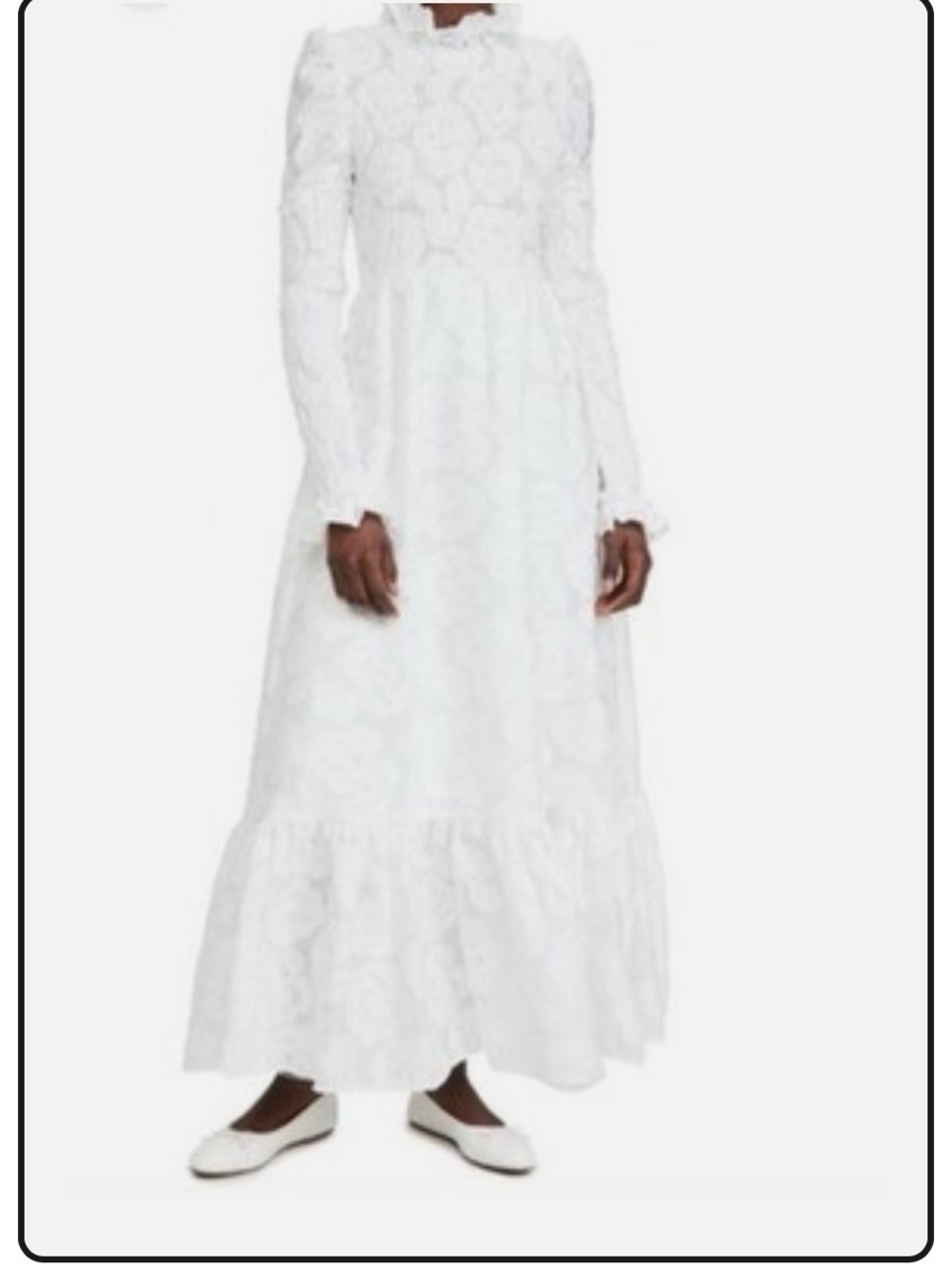 Sister Jane Dress Medium Margaret Jacquard Maxi Long White Cottagecore Medium